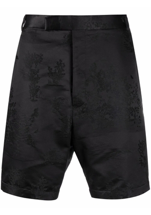 Thom Browne RWB stripe tailored shorts - Black