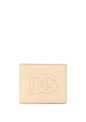 Dolce & Gabbana embossed-logo bi-fold wallet - Neutrals