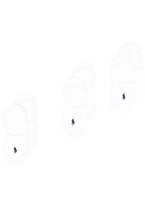 Polo Ralph Lauren embroidered-logo set of 3 sports socks - White