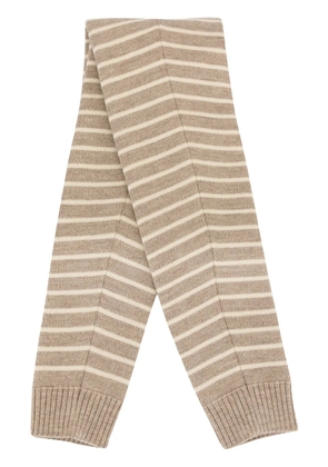 Fumito Ganryu striped tube scarf - Neutrals