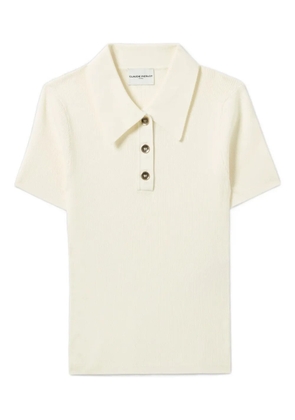 Claudie Pierlot short-sleeved polo top - Neutrals