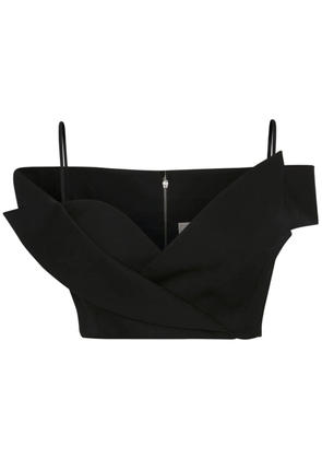Alexander McQueen Trompe L'oeil tailored crop top - Black
