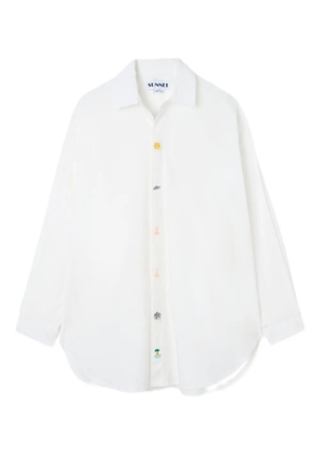 Sunnei Mega embroidered shirt - White