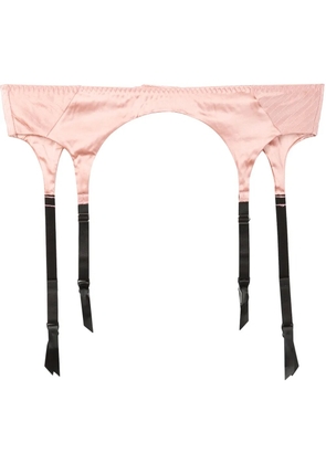 Fleur Du Mal satin garter belt - Pink