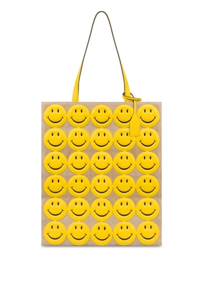 Moschino Smiley leather shoulder bag - Yellow