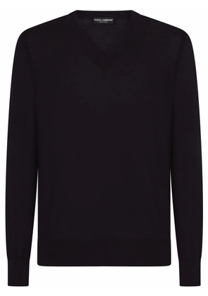 Dolce & Gabbana V-neck cashmere jumper - Blue