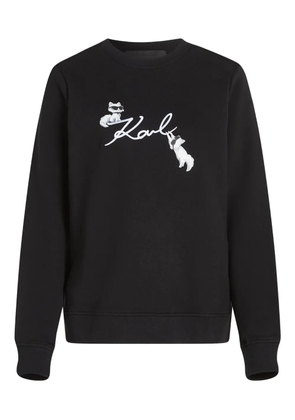 Karl Lagerfeld Ikon Signature Choupette sweatshirt - Black