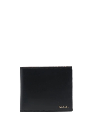 Paul Smith artist stripe-print leather wallet - Black