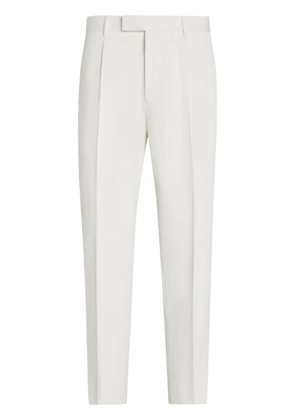 Zegna pressed-crease trousers - White