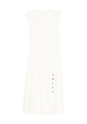 Maje Amour ribbed-knitted midi dress - White