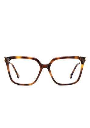 Carolina Herrera square-frame tortoiseshell glasses - Brown