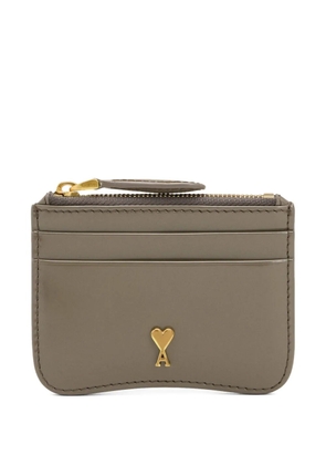 AMI Paris Paris Paris leather cardholder - Neutrals