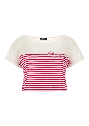 Balmain Marinière striped T-shirt - White