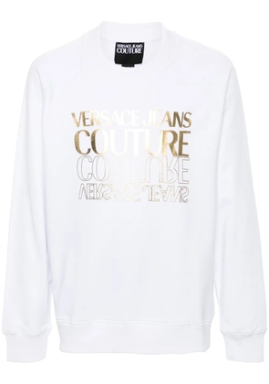 Versace Jeans Couture logo-print cotton sweatshirt - White