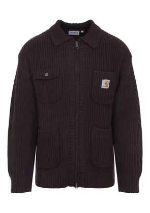 Carhartt WIP ribbed zip-up cardigan - Brown