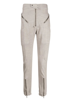 Rick Owens decorative-zip cotton trousers - Grey