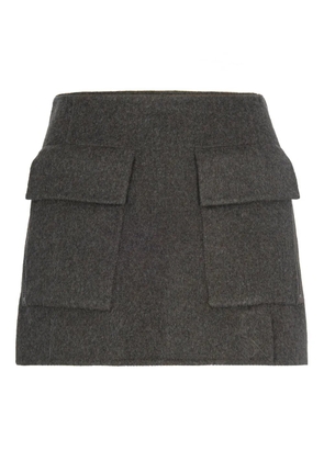 P.A.R.O.S.H. flap-pocket mini skirt - Brown