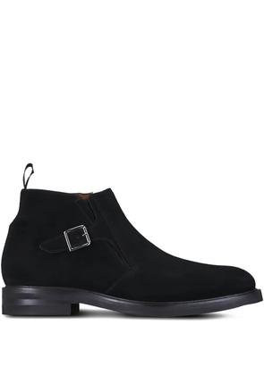Ron White Quinton buckled suede ankle boots - Black