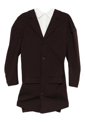 Issey Miyake Like Torso wool blazer - Brown