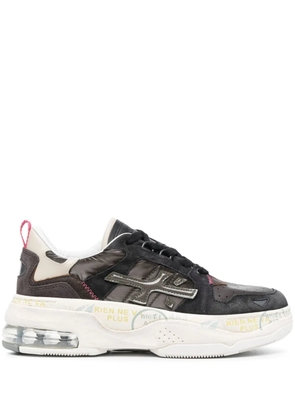 Premiata Drake logo-patch sneakers - Brown