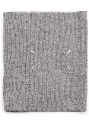 Maison Margiela four-stitch wool scarf - Grey
