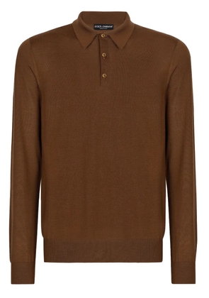 Dolce & Gabbana cashmere polo sweater - Brown