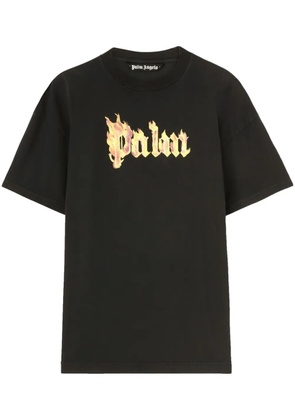 Palm Angels logo-print cotton T-shirt - Black