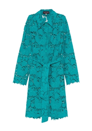 Talbot Runhof floral-lace coat - Blue