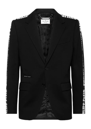 Philipp Plein logo-tape blazer - Black