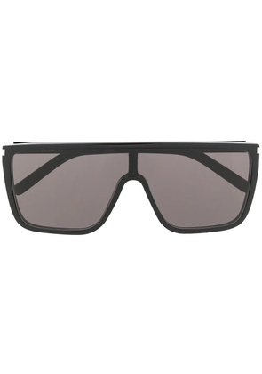 Saint Laurent Eyewear oversized mask sungalsses - Black