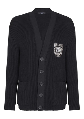 Balmain V-neck embroidered cardigan - Black