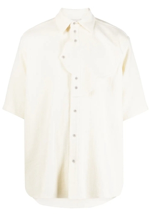 GmbH layered-detail terry-cloth shirt - Neutrals