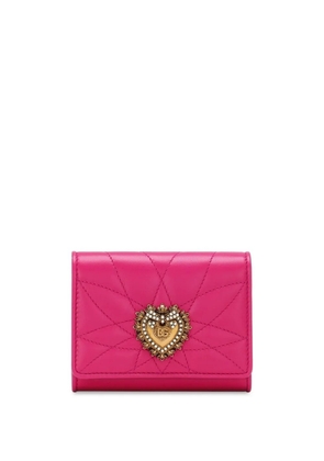 Dolce & Gabbana small Devotion leather wallet - Pink
