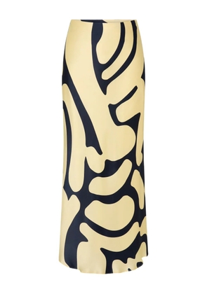 Rebecca Vallance Dune printed midi skirt - Yellow