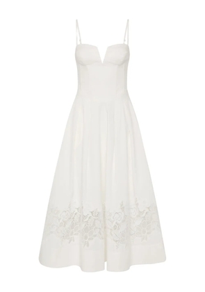 Rebecca Vallance Montreux lace midi dress - White