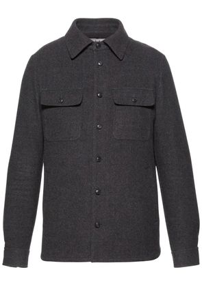 Norwegian Wool long-sleeved wool shirt jacket - Grey