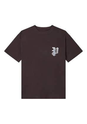 Purple Brand textured tape T-shirt - Brown