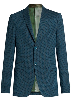 ETRO checked blazer - Blue