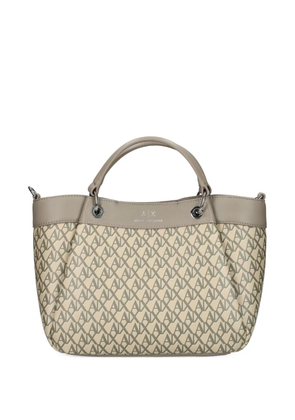 Armani Exchange monogram tote bag - Neutrals