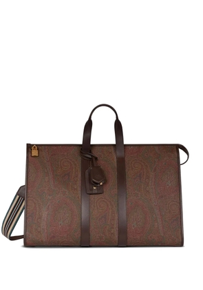ETRO large paisley-print travel bag - Brown