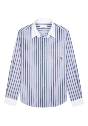 Sporty & Rich striped contrast-collar shirt - Blue