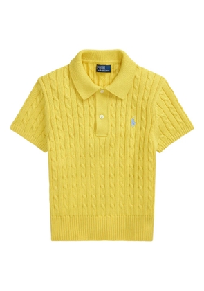 Polo Ralph Lauren cable-knit polo top - Yellow