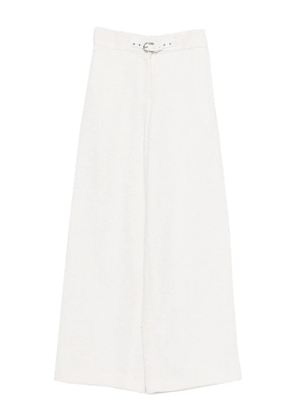 Maje belt flared trousers - White