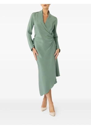 Peter Cohen Victor wrap-neck midi dress - Green