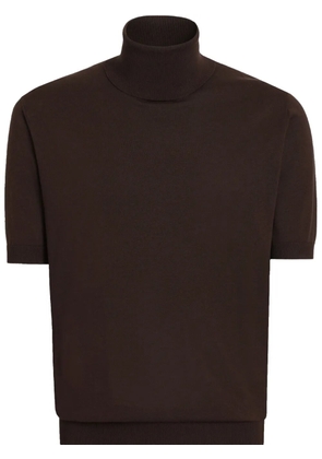 Dolce & Gabbana fine-knit T-shirt - Brown