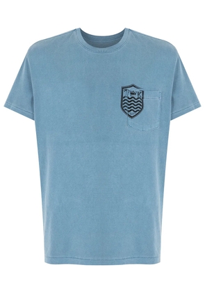 Osklen logo-print chest pocket T-shirt - Blue