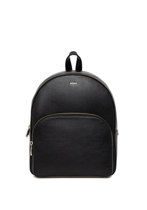 BOSS logo-detail top-handle backpack - Black