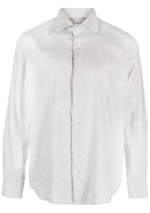 Eleventy Dandy long-sleeved cotton-lyocell shirt - Grey