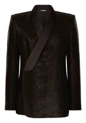 Dolce & Gabbana single-breasted sequin blazer - Black