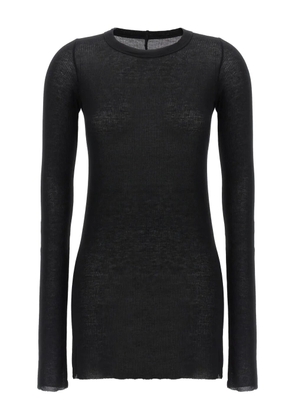 Rick Owens ribbed raw-cut detail T-shirt - Black